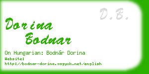 dorina bodnar business card